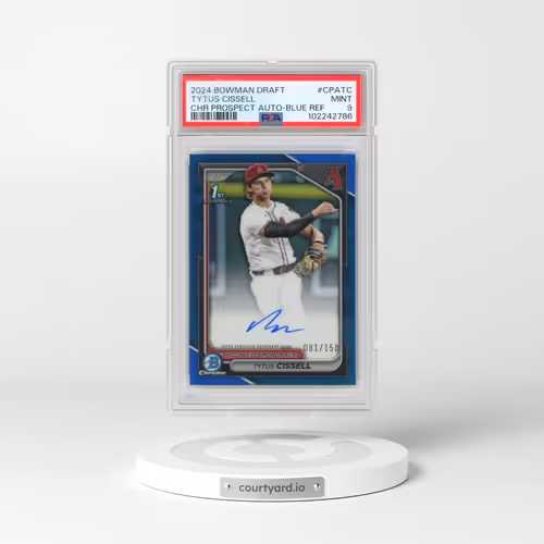 2024 Bowman Draft Chrome Prospect Autographs #CPATC Tytus Cissell - Blue Refractor (PSA 9 MINT)