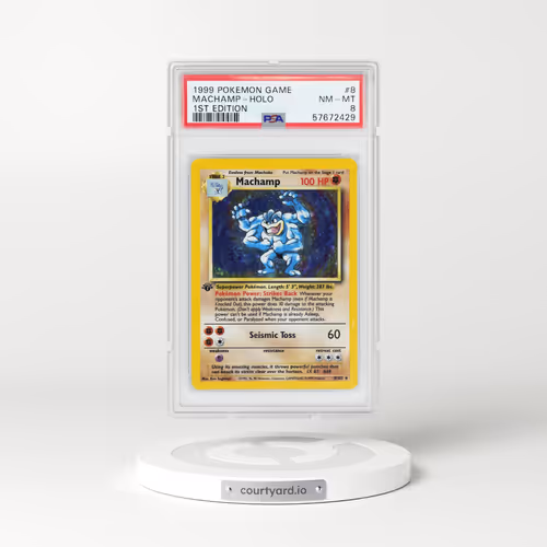 1999 Base Set #8 Machamp - 1st Edition Full Art Holo (PSA 8 NM-MT)