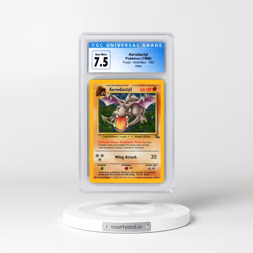 1999 Fossil #1/62 Aerodactyl - Galaxy Star Holo (CGC 7.5 NM+)