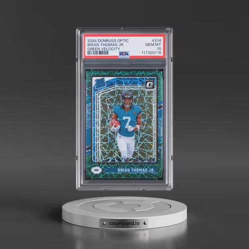 2024 Panini Donruss Optic #214 Brian Thomas Jr. - Green Velocity (PSA 10 GEM MINT)