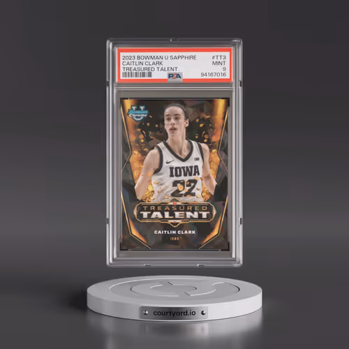 2023 Bowman University Chrome Sapphire Treasured Talent #TT3 Caitlin Clark (PSA 9 MINT)