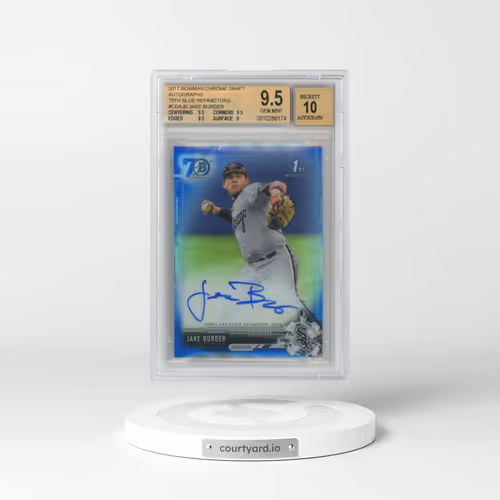 2017 Bowman Draft Chrome Draft Picks Autographs #CDAJB Jake Burger - Bowman 70th (BGS 9.5 GEM MINT)
