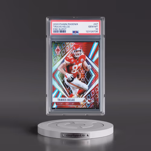 2020 Panini Phoenix #47 Travis Kelce - Fire Burst (PSA 10 GEM MINT)