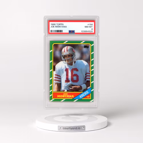 1986 Topps #156 Joe Montana (PSA 8 NM-MT)