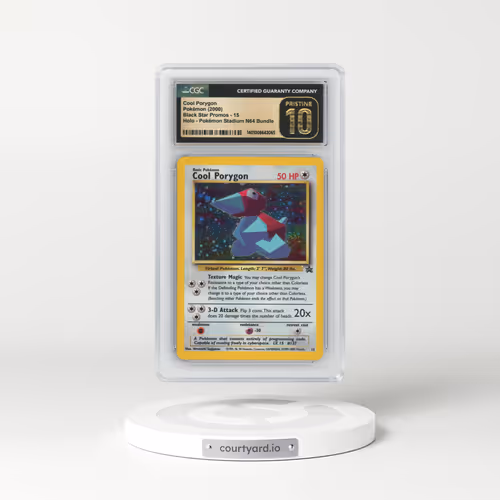 1999 Black Star Promos #15 Cool Porygon - Holo Pokémon Stadium N64 Bundle (CGC 10 PRISTINE)