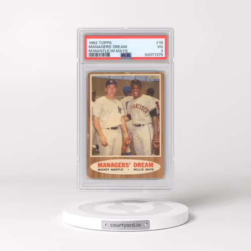 1962 Topps #18 Managers' Dream - M.Mantle/W.Mays (PSA 3 VG)