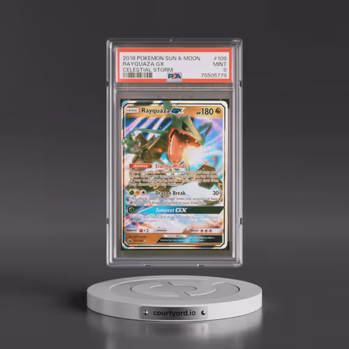 2018 Pokémon Sun & Moon Celestial Storm #109 Rayquaza GX - Holo (PSA 9 MINT)