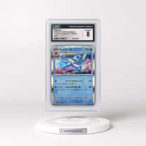 2023 Pokémon Card 151 #134/165 Vaporeon - Holo (CGC 8 NM-MT)