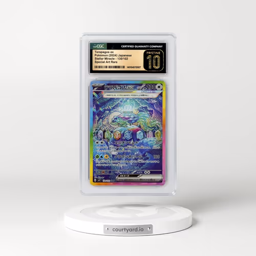 2024 Stellar Miracle #130/102 Terapagos ex - Super Art Rare Holo (CGC 10 PRISTINE)