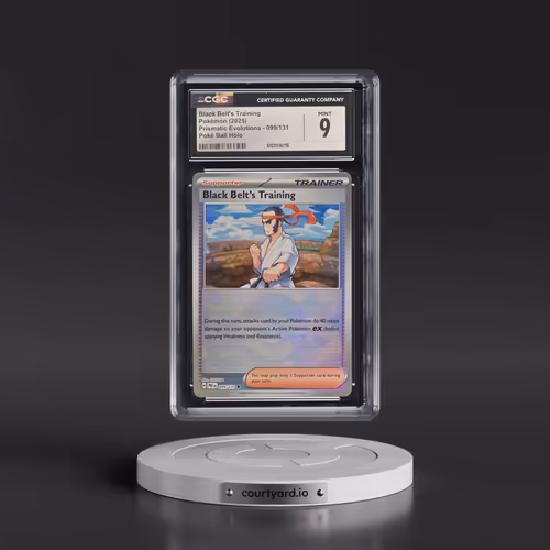 2024 Prismatic Evolutions - PRE EN #099/131 Black Belt's Training - Poké Ball Holo (CGC 9 MINT)