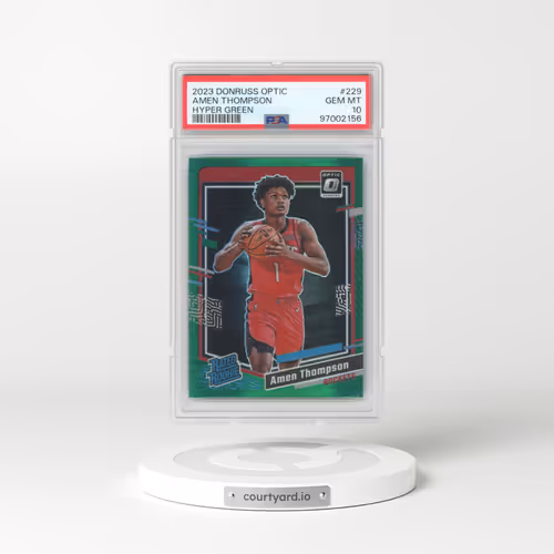 2023 Panini Donruss Optic #229 Amen Thompson - Hyper Green (PSA 10 GEM MINT)