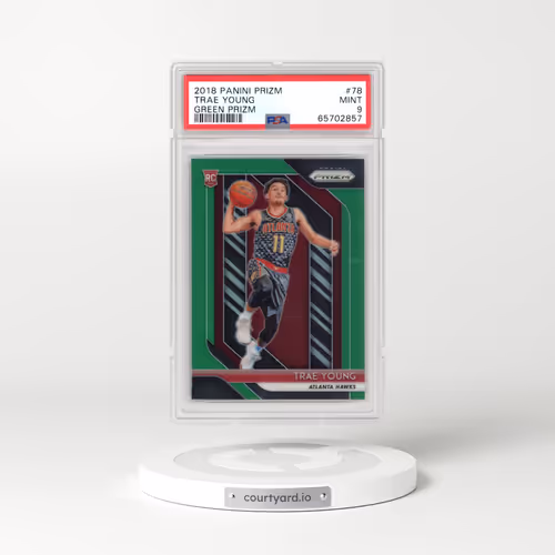 2018 Panini Prizm #78 Trae Young - Green Prizm (PSA 9 MINT)