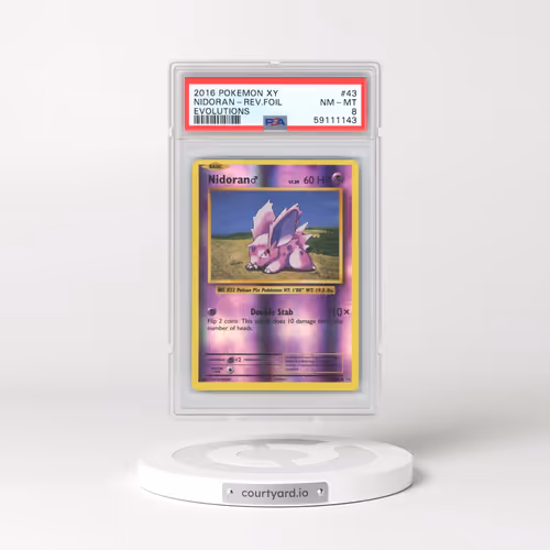 2016 Pokémon XY Evolutions #43 Nidoran - Reverse Foil (PSA 8 NM-MT)