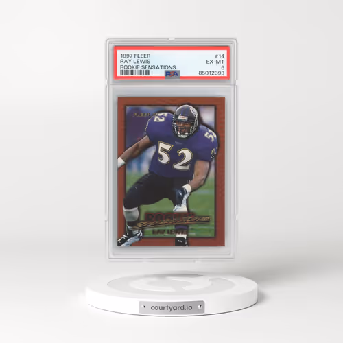 1997 Fleer Rookie Sensations #14 Ray Lewis - Base (PSA 6 EX-MT)