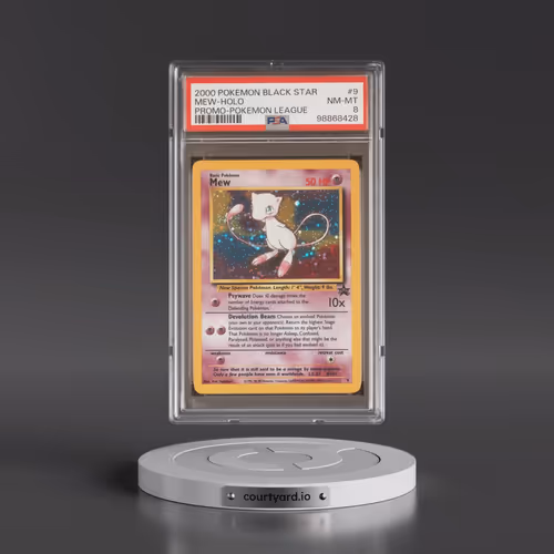2000 Pokémon Promo Black Star #9 Mew - Holo Pokemon League (PSA 8 NM-MT)