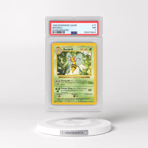 1999 Pokémon Game #17 Beedrill - Shadowless (PSA 7 NM)