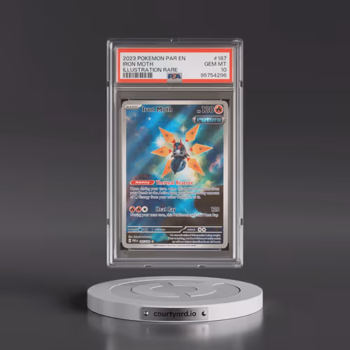 2023 Pokémon Par EN-Paradox Rift #187 Iron Moth - Illustration Rare (PSA 10 GEM MINT)
