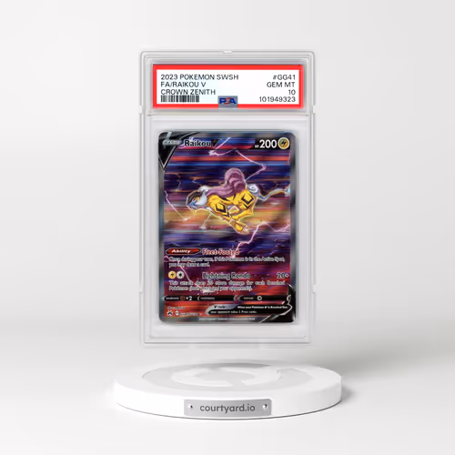 2023 Pokémon Sword and Shield Crown Zenith #GG41 Raikou V - Holo Full Art (PSA 10 GEM MINT)
