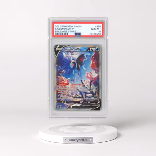 2022 Pokémon Sword & Shield Brilliant Stars #156 Lumineon V - Holo Full Art (PSA 10 GEM MINT)