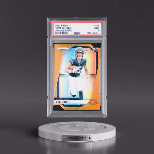 2024 Panini Prizm #385 Rome Odunze - Orange Prizm (PSA 9 MINT)