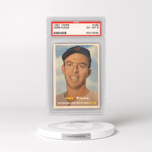 1957 Topps #169 Herb Plews (PSA 6 EX-MT)