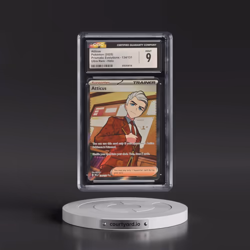 2025 Pokémon Pre EN-Prismatic Evolutions #134 Atticus - Ultra Rare (CGC 9 MINT)