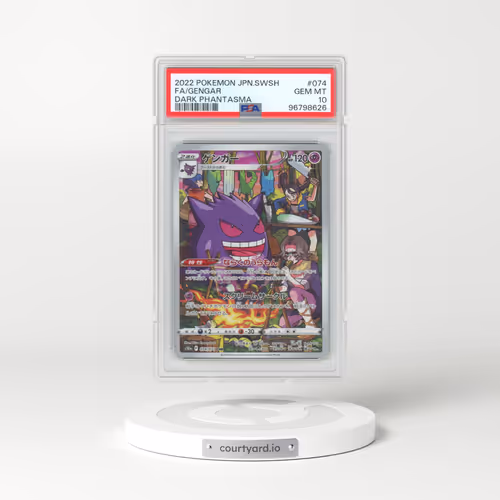 2022 Pokémon Sword & Shield Dark Phantasma #074 Gengar - Full Art (PSA 10 GEM MINT)