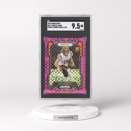 2023 Panini Prizm #317 Charlie Jones - Purple Power (SGC 9.5 MINT+)