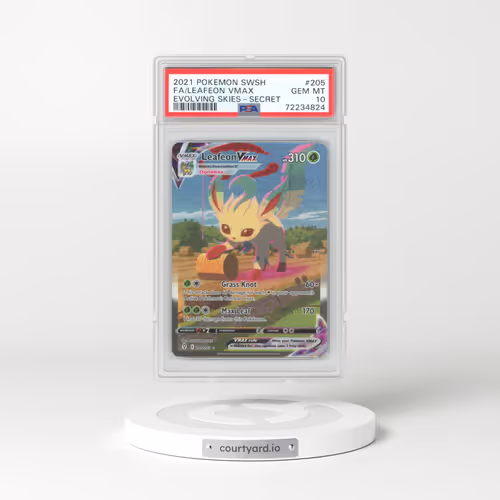 2021 Pokémon Sword & Shield Evolving Skies #205 Leafeon Vmax - Full Art Secret (PSA 10 GEM MINT)