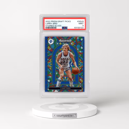 2022-23 Panini Prizm Draft Picks Stained Glass #SGLB Larry Bird (PSA 9 MINT)