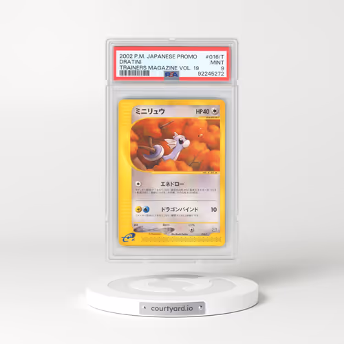 2002 Pokémon Promo Trainers Magazine #016/T Dratini - Vol. 19 (PSA 9 MINT)