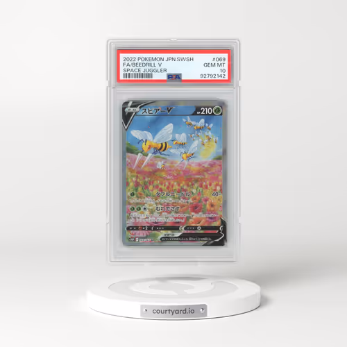 2022 Pokémon Sword & Shield Space Juggler #069 Beedrill V - Holo Full Art (PSA 10 GEM MINT)