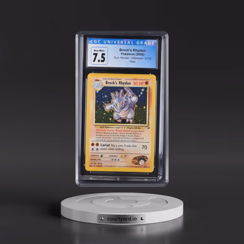 2000 Gym Heroes #2/132 Brock's Rhydon - Holo (CGC 7.5 NM+)