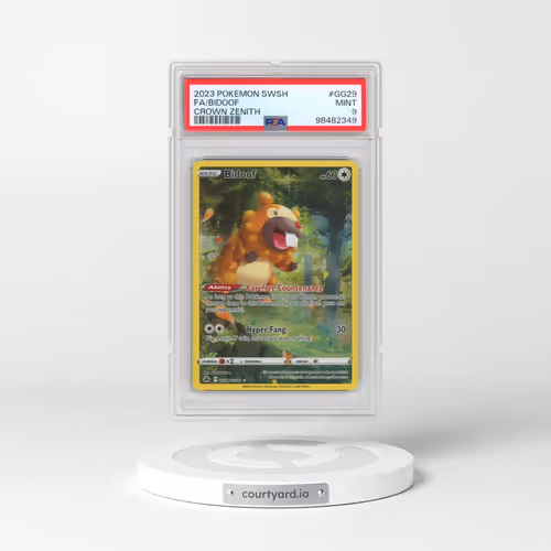2023 Pokémon Sword and Shield Crown Zenith #GG29 Bidoof - Full Art (PSA 9 MINT)