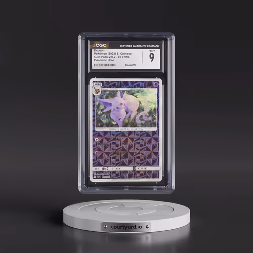 2025 Gem Pack Volume 2 - CBB2C - Simplified #05 07/14 Espeon - Geometric Pattern Holo (CGC 9 MINT)