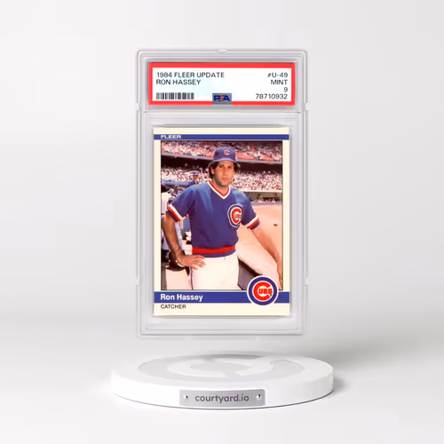 1984 Fleer Update #U-49 Ron Hassey (PSA 9 MINT)