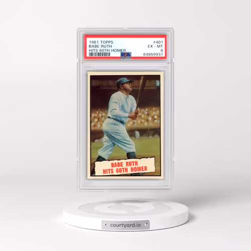 1961 Topps #401 Babe Ruth - Hits 60th Homer (PSA 6 EX-MT)