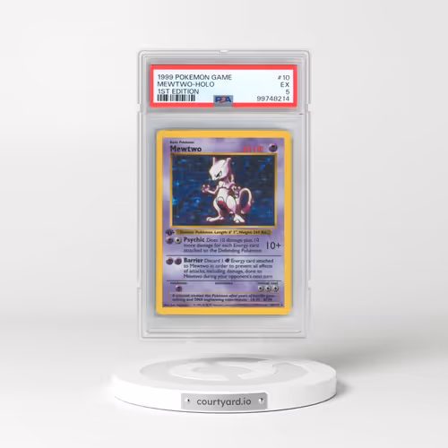 1999 Pokémon Game #10 Mewtwo - 1st Edition Holo (PSA 5 EX)