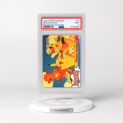 1999 Topps Pokémon the Movie Edt #42 Movie Edition - Pikachu's Vacation (PSA 9 MINT)