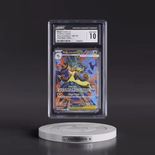 2025 Pokémon Meg EN-Mega Evolution #160 Mega Lucario EX - Holo Ultra Rare (CGC 10 GEM MINT)