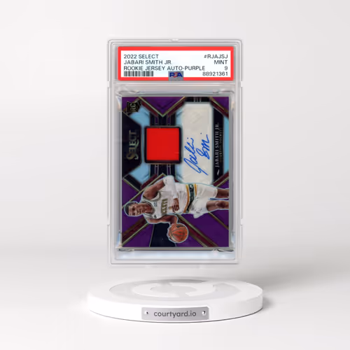 2022 Panini Select Rookie Jersey Autographs #RJAJSJ Jabari Smith Jr. - Purple (PSA 9 MINT)
