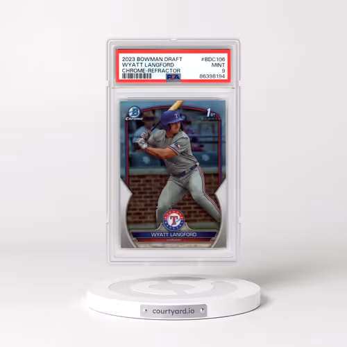 2023 Bowman Draft #BDC106 Wyatt Langford - Chrome-Refractor (PSA 9 MINT)