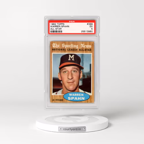 1962 Topps #399 Warren Spahn - All Star (PSA 5 EX)