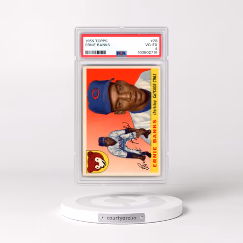 1955 Topps #28 Ernie Banks (PSA 4 VG-EX)