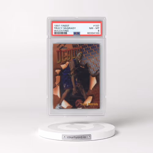 1997 Finest #107 Tracy McGrady - w/Coating (PSA 8 NM-MT)