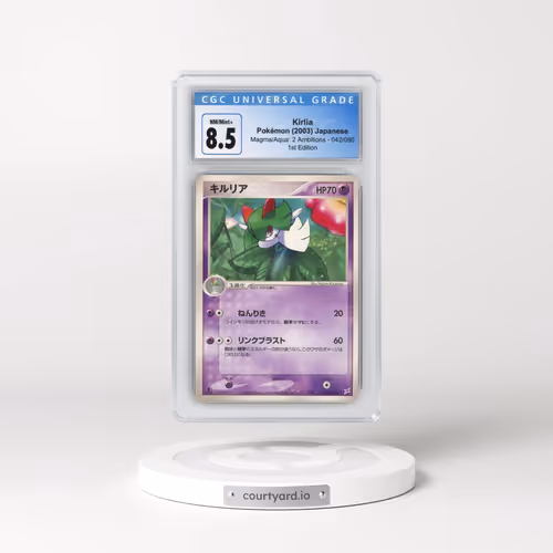 2003 Magma VS Aqua: 2 Ambitions #042/080 Kirlia - 1st Edition (CGC 8.5 NM-MT+)