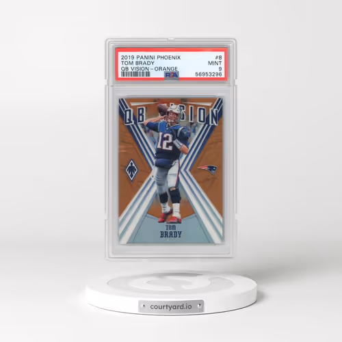 2019 Panini Phoenix QB Vision #8 Tom Brady - Orange (PSA 9 MINT)
