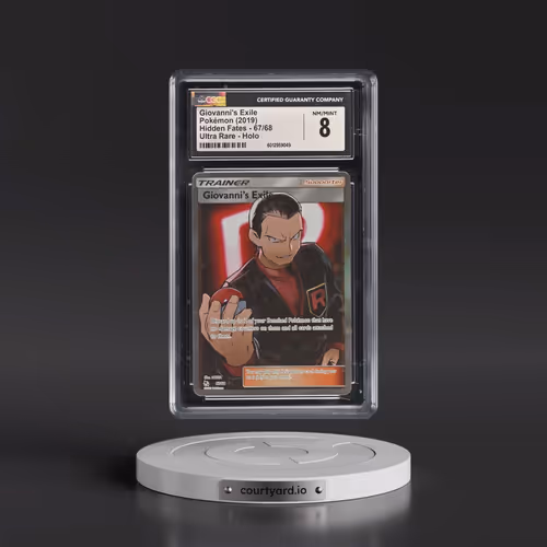 2019 Hidden Fates #67/68 Giovanni's Exile - Ultra Rare Holo (CGC 8 NM-MT)
