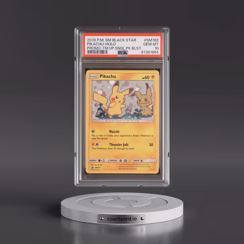2019 Pokémon SM Black Star Promo #SM162 Pikachu - Holo Team Up Single Pack Blisters (PSA 10 GEM MINT