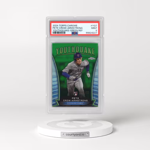 2024 Topps Chrome Youthquake #YQ7 Pete Crow-Armstrong - Green Refractor (PSA 9 MINT)